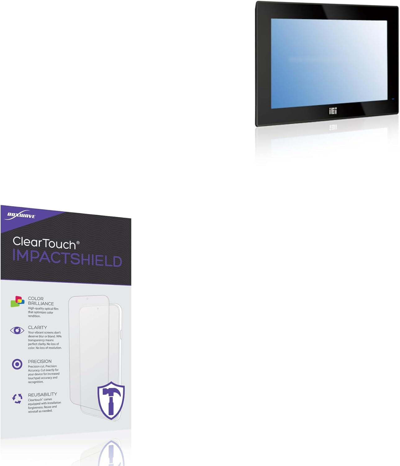 BoxWave Screen Protector Compatible With BSI Computer AFL3-08A-BT - ClearTouch ImpactShield (2-Pack), Impenetrable Screen Protector Flexible Film