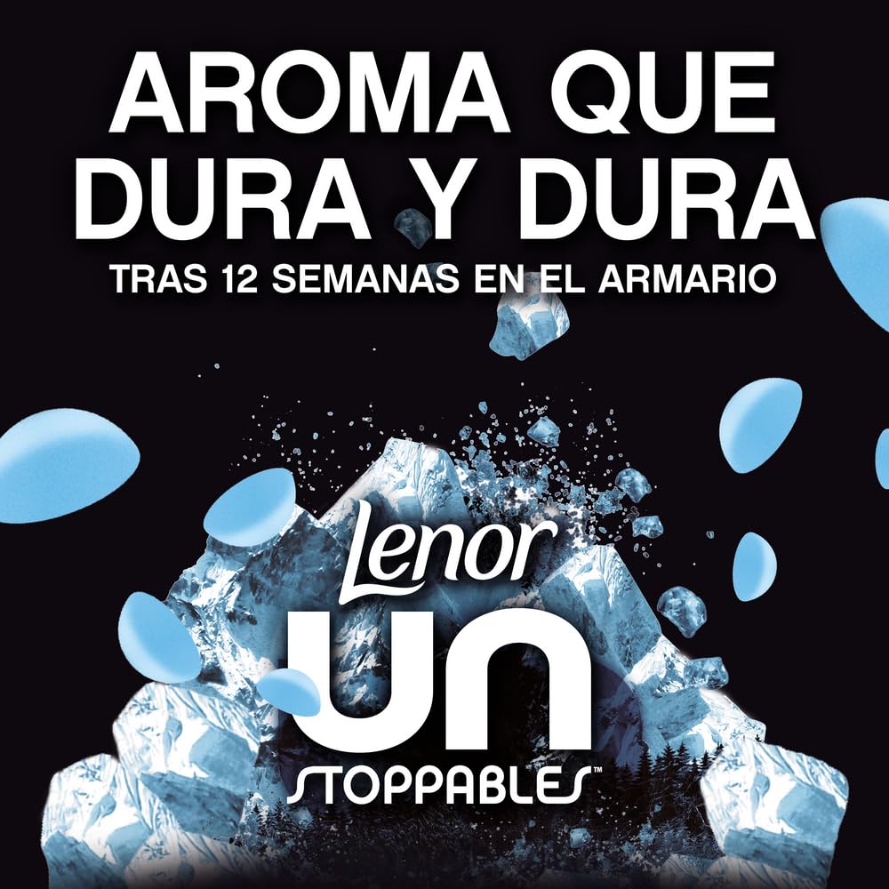 Lenor UNstoppables Perlas de Perfume para la Ropa, 96 Lavados (6 x 195g), Suavizante con Fragancia Frescor Alpino, Potenciador de Frescor
