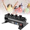 4 Shots Confetti Machine Confetti Launcher Cannon Machine Confetti Booster W/DMX512 & Remote Control Stage Effect Machine 8-10m Jet Height, for Special Event, Parties, Club, Wedding, Concerts