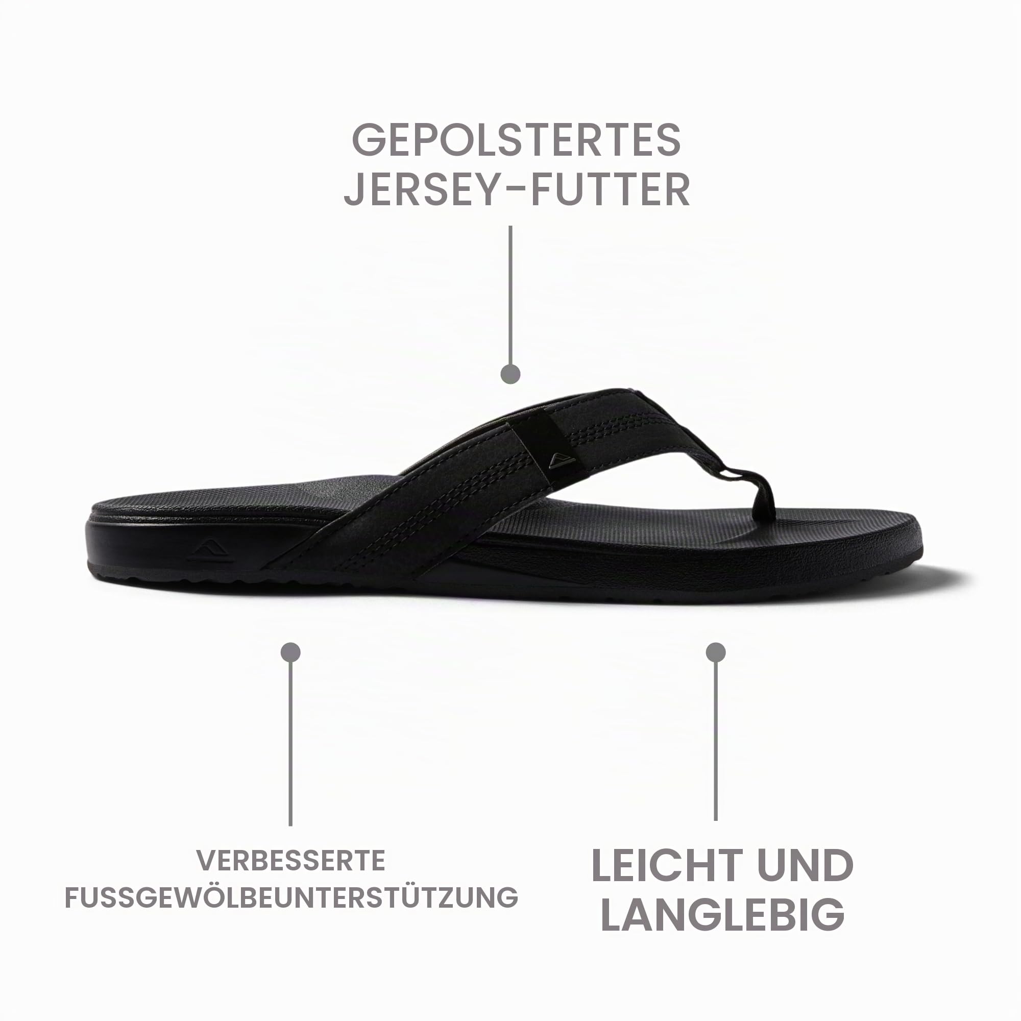 Reef CUSHION BOUNCE PHANTOM, Herren Zehentrenner, Schwarz (Black Bla), 44 EU (10 UK)