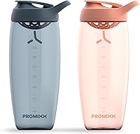 Vista 9 de Promixx Pursuit - Botella mezcladora de proteínas (32 onzas) – Mezclador silencioso sin bola, tapa a prueba de fugas, BPA/BPS y ECOZEN sin ftalatos