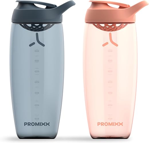 Promixx Pursuit Protein Shaker Bottle (32 oz) – Silent No-Ball Mixer, Leak-Proof Lid, BPA/BPS &amp; Phthalate-Free ECOZEN – Ea...