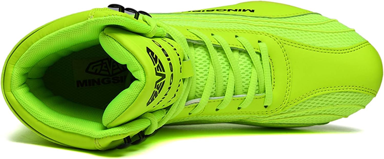 Men's High Top Boxing Wrestling Shoes, Youth Non-Slip Training Boxing Shoes, Lightweight and Comfortable Wrestling Boots