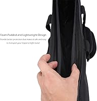 Vista 8 de Meking Bolsa de transporte acolchada de 39 pulgadas, funda de transporte resistente para trípode de fotografía con correa para soportes de luz
