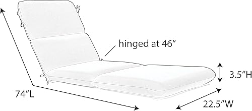 Miniatura 3 de Sunbrella - Cojines para tumbona de patio, 22 pulgadas de ancho x 74 pulgadas de largo x 3.5 pulgadas de alto, cojín para tumbona para exteriores