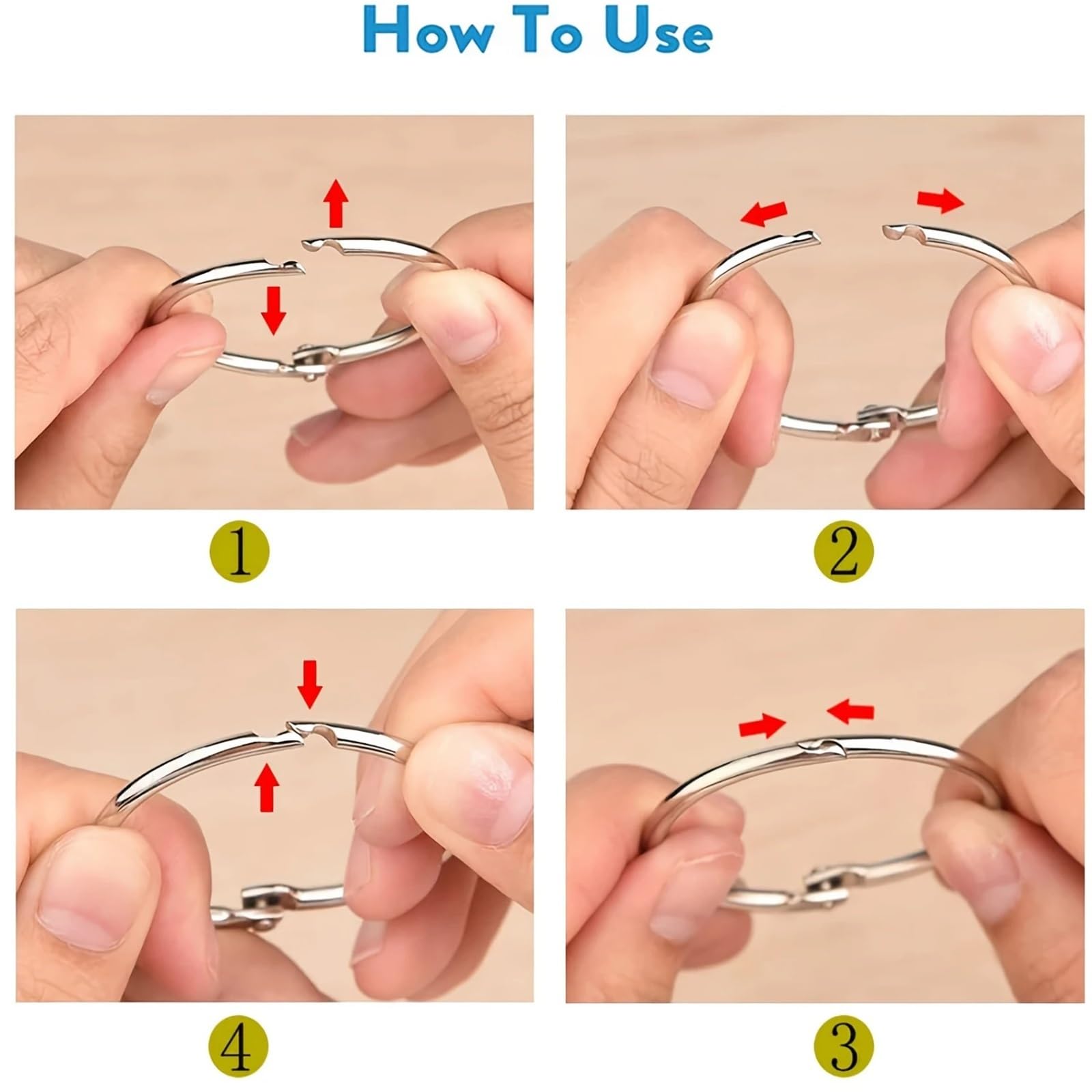 Clips For Anillos De Cortina Metal Resistentes (20, 40 Y 60 Unidades)(60PCS)