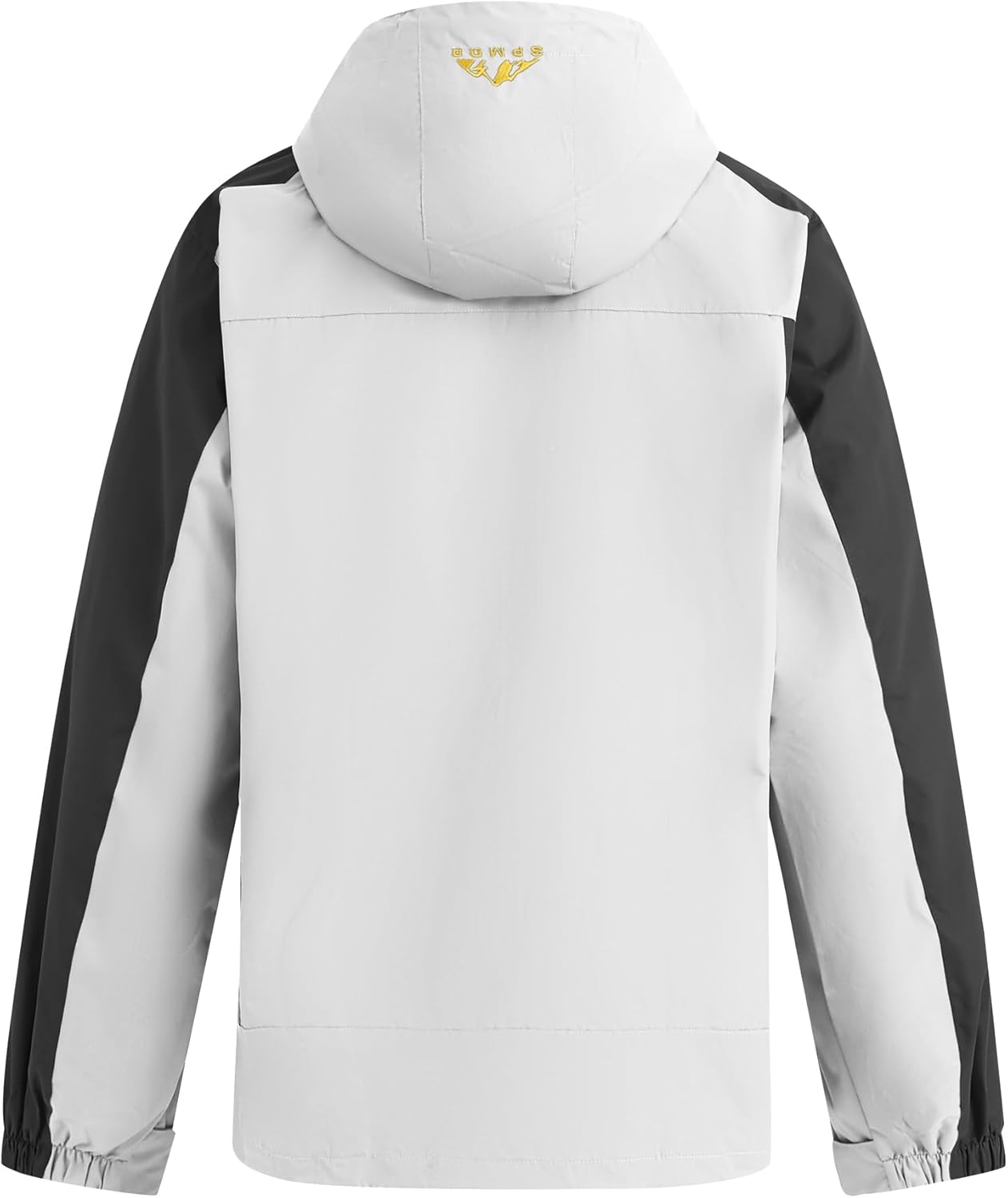 Spmor Men's Rain Jacket Waterproof with Hooded Hiking Outdoor Coat Lightweight Windbreaker - Image 4