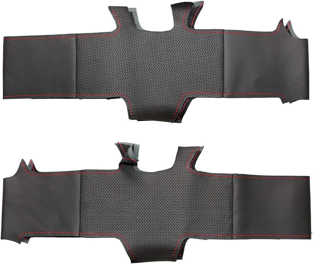 MEWANT Car Steering Wheel Cover for Mitsubishi Lancer Evolution 10 X 2008-2015 Hand-Stitched Car Steering Wheel Wrap
