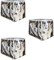 3 Colmeia Organizadora de Guarda Roupas Para Tênis Lençol Toalhas King Blusas Bolsas Sapatos - Acabamento Reforçado em Tecido Branco - XG 40x30x30 - Plástico Grosso Organizador de Closet
