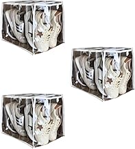 3 Colmeia Organizadora de Guarda Roupas Para Tênis Lençol Toalhas King Blusas Bolsas Sapatos - Acabamento Reforçado em Tecido Branco - XG 40x30x30 - Plástico Grosso Organizador de Closet