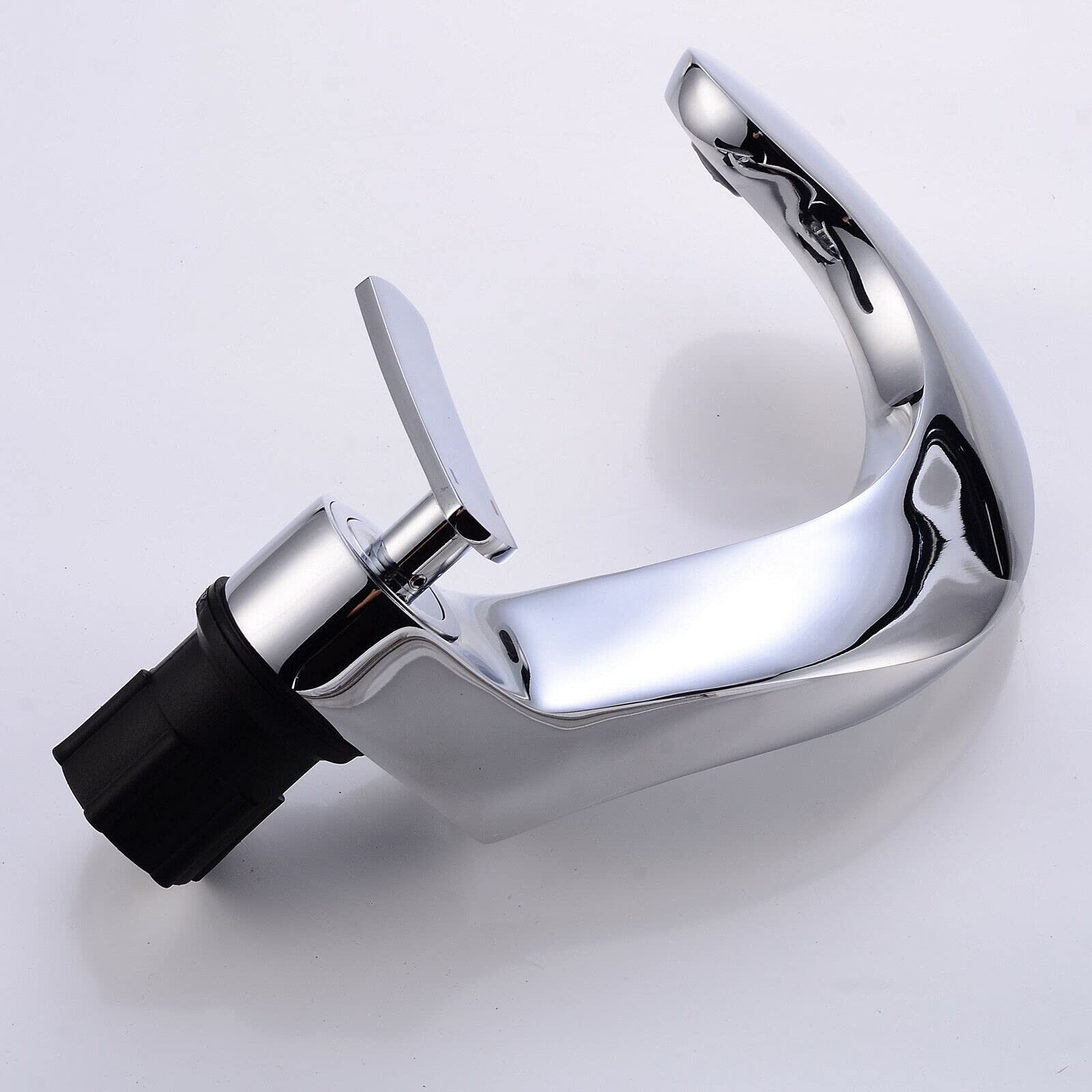 Robinet de lavabo cascade en laiton élégant pour salle de bain, mitigeur robinetterie