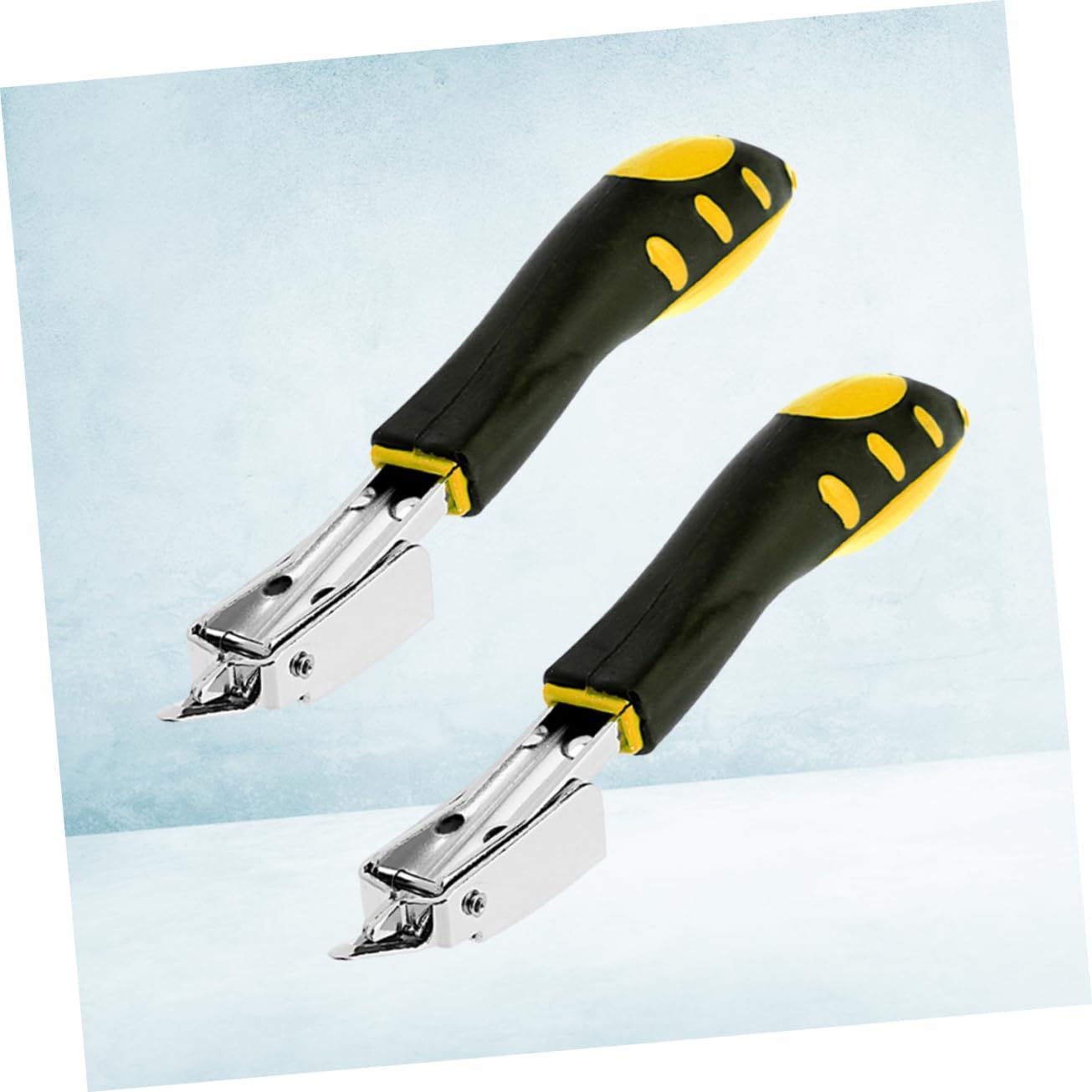 jojofuny 2pc Plastic Handle Hand-held Stapler and Nail Puller Tool for Woodworking Comfortable Multi-function Design Durable Construction for Diy and Professional Use