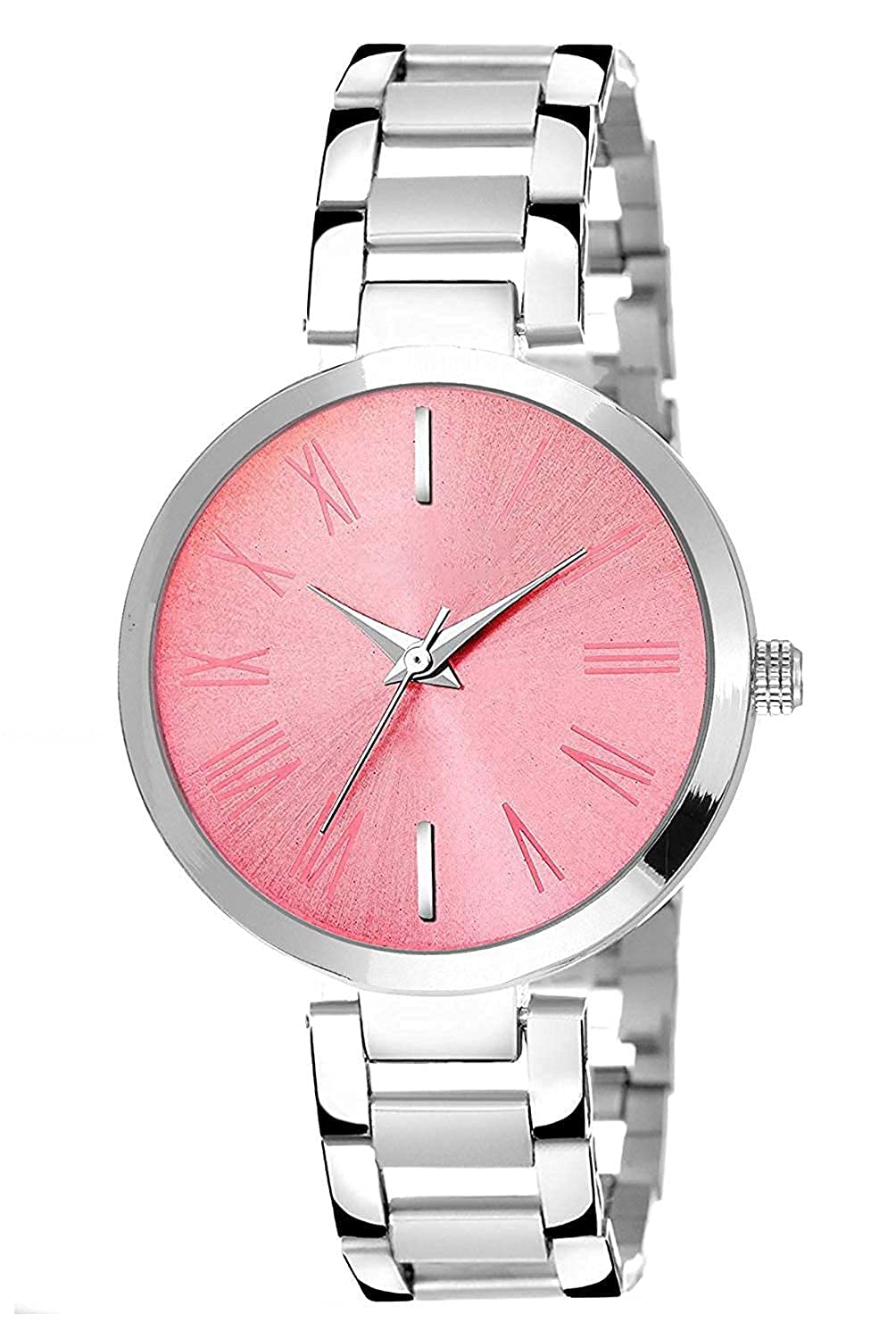 Womens Pink Dial Analog Wrist Watch with Stainless Steel Chain (B0D7PTL5YV) Amazon Price History, Amazon Price Tracker