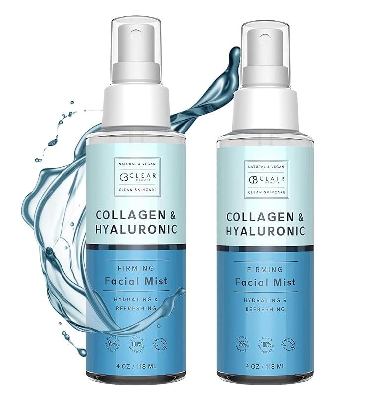 Bruma Facial Clear Beauty com Ácido Hialurônico e Colágeno, 2 Frascos de 120 mL