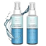 Clear Beauty Hyaluronic Acid & Collagen Face Mist - Dermatologist Tested, Moisturizes & Tones Skin, Anti-Aging, Natural Ingredients, Cruelty-Free Korean Skin Care - All Skin Types - 4 OZ (2 Pack)