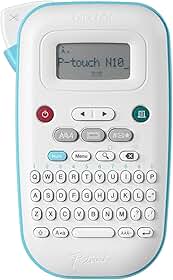 Brother P-Touch PT-N10 Máquina de etiquetas portátil pessoal, portátil e impresso em P-Touch Btag ~ ½" (12 mm) fitas de etiquetas coloridas de largura, etiquetas personalizadas