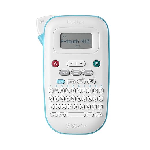 Brother P-Touch PT-N10 Personal Handheld Label Maker, Portable and Prints, P-Touch Btag ~½” (12mm) Wide Color Personalized Label Tapes,