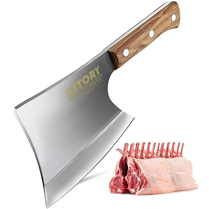 Kitory Heavy Duty Cleaver Butcher Knife for Meat and Bone Traditional Forged Cleaver for Meat and Bone K4