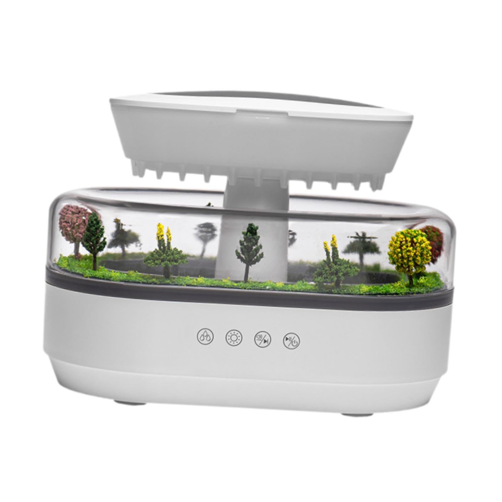 perfk Diffuseur d'huiles essentielles, veilleuse, d'air en Forme de Goutte de Pluie, diffuseur d'arôme Multifonctionnel pour Chevet, Bureau,