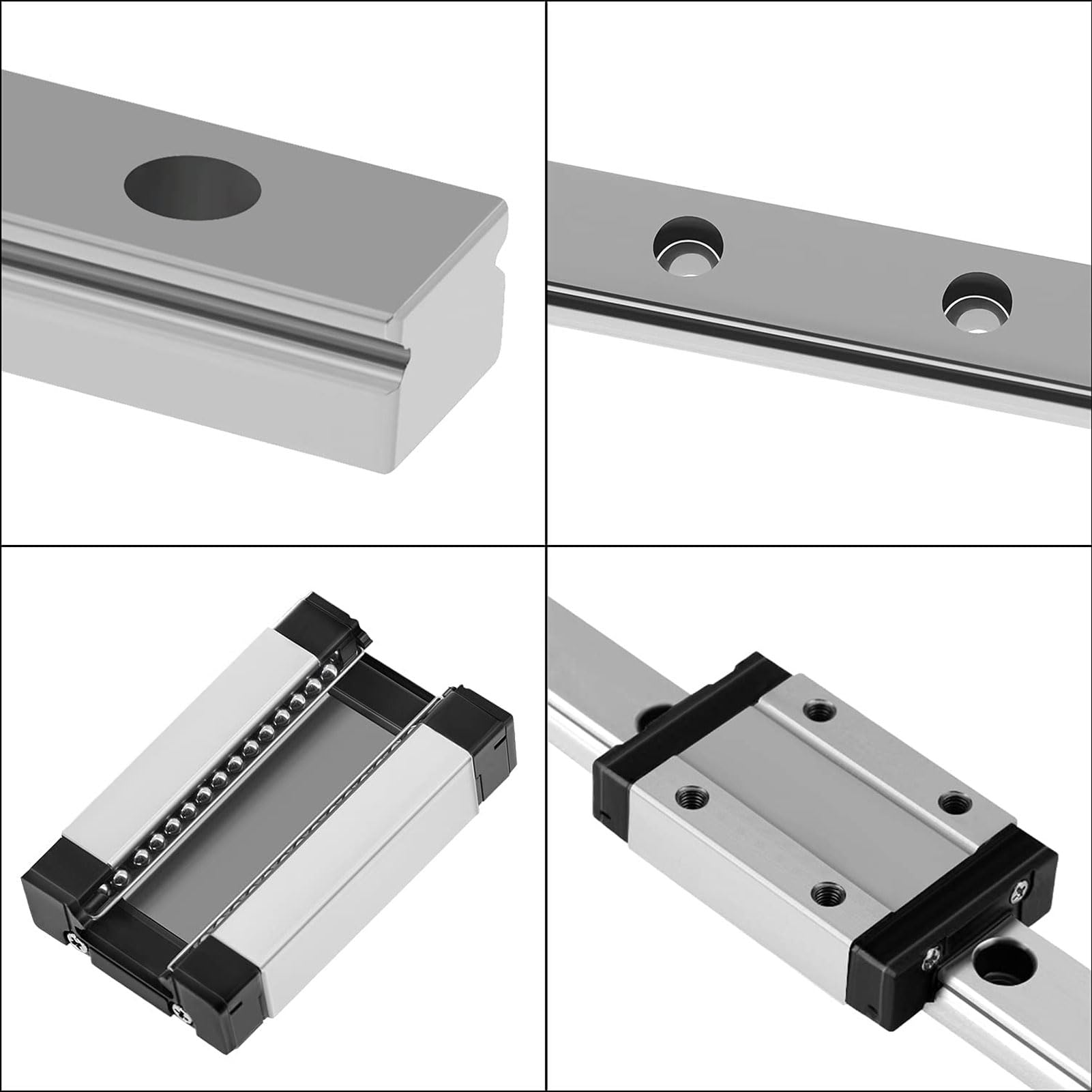 Lineare Führungsschiene 200mm Edelstahl Linearlager und Schienenbewegungsanleitung mit 2 MGN9H -Block -Selbstausrichtungsfunktion für 3D -Drucker -CNC -Maschine