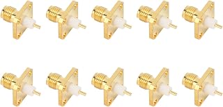 10PCS RF Antenna Female Adapter 4 Hole Flange Mount OFC Coaxial Cable Connector 50ohms, RF Coaxial Connector, RF Connectors, RF Coaxial Adapter, Coaxial Cable Extender