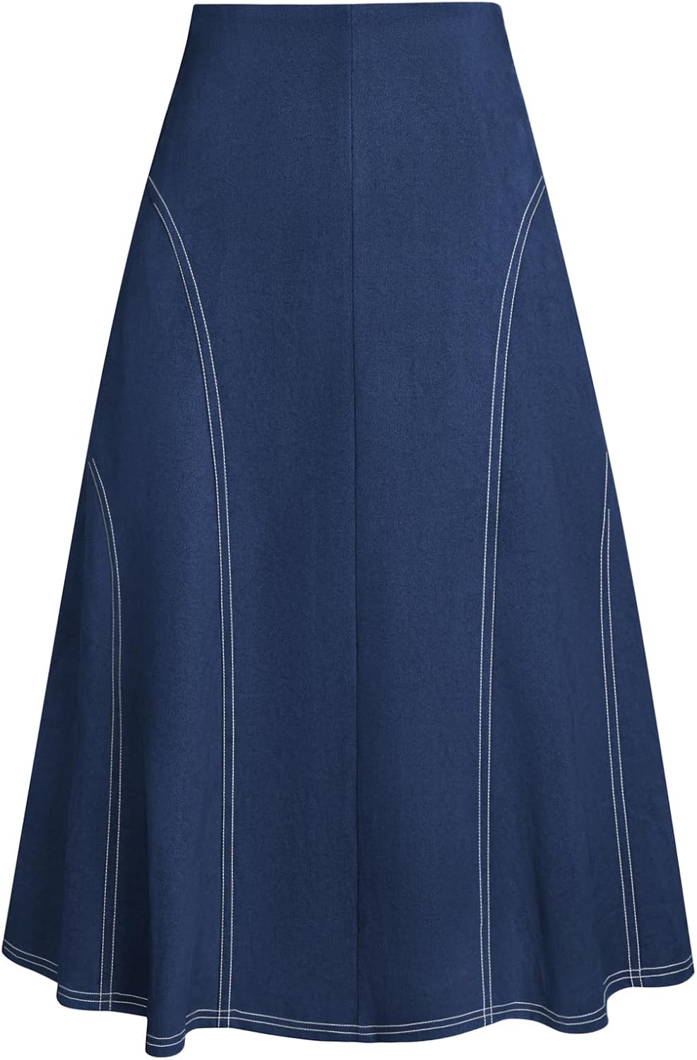 Kate Kasin Women's Suede Midi Skirt 2025 Fall Winter High Waist A Line Skirt