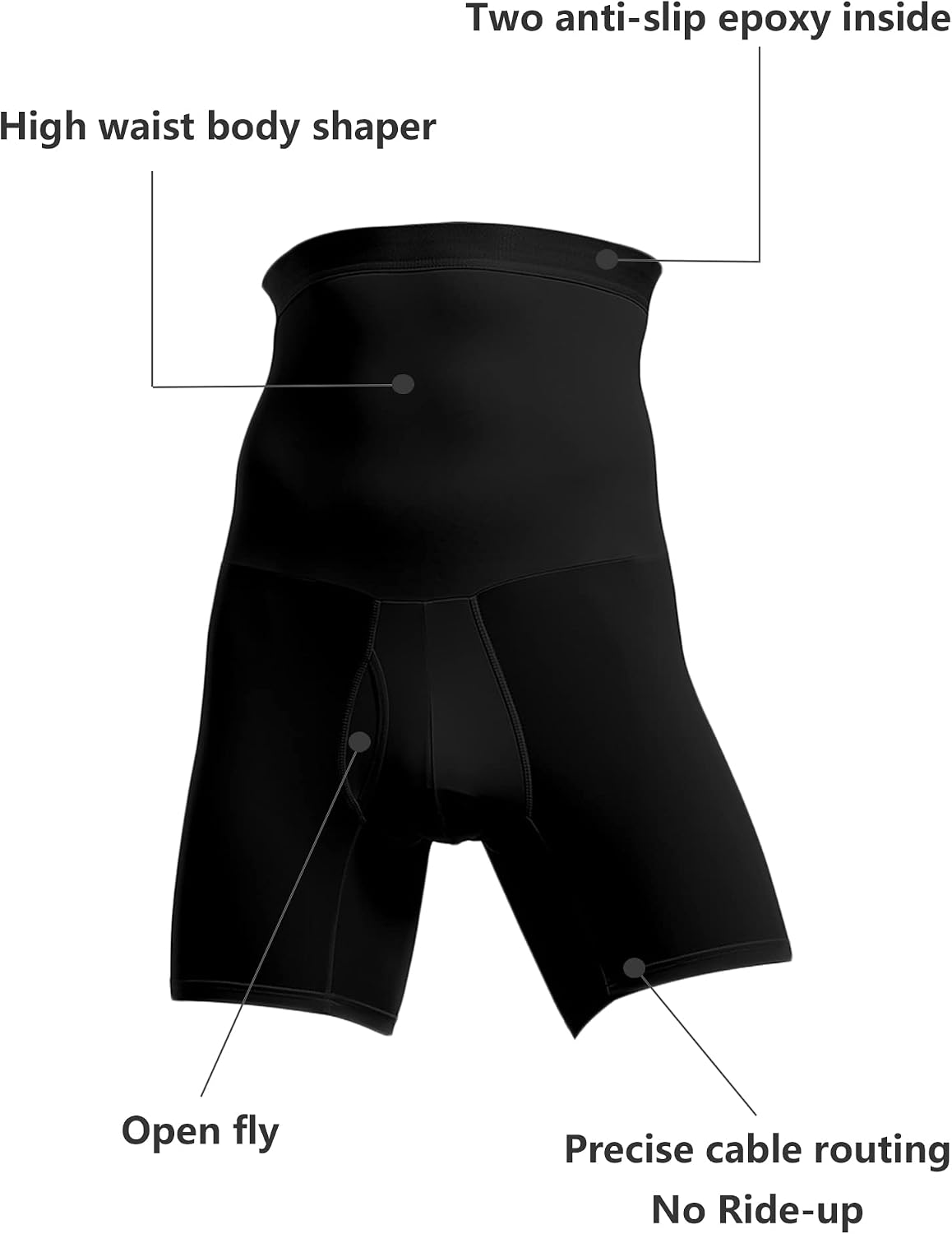 Men Tummy Control Shorts High Waist Underwear Slimming Shapewear Body Shaper Leg Boxer Briefs