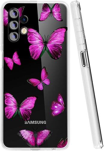Miniatura 3 de Funda para Galaxy A32 5G, Samsung A32 5G para niñas y mujeres, bonito patrón transparente y delgado, a prueba de golpes, suave, flexible, de goma de