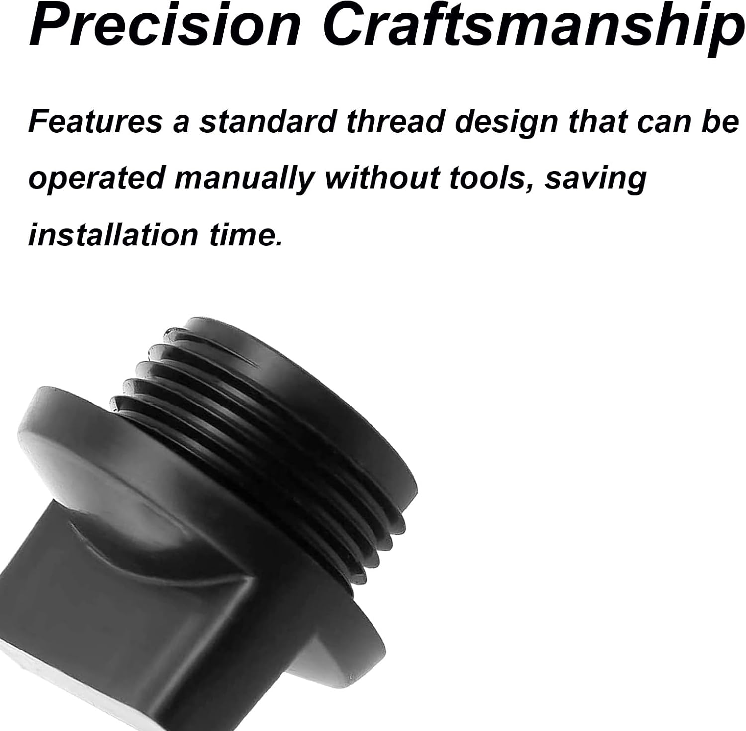 3PCS Replacement Pump Bungs - Fits Honda 2", 3" & 4" Water Pumps - Threaded Black Plastic Filler Caps - Spare Parts for Petrol Engines