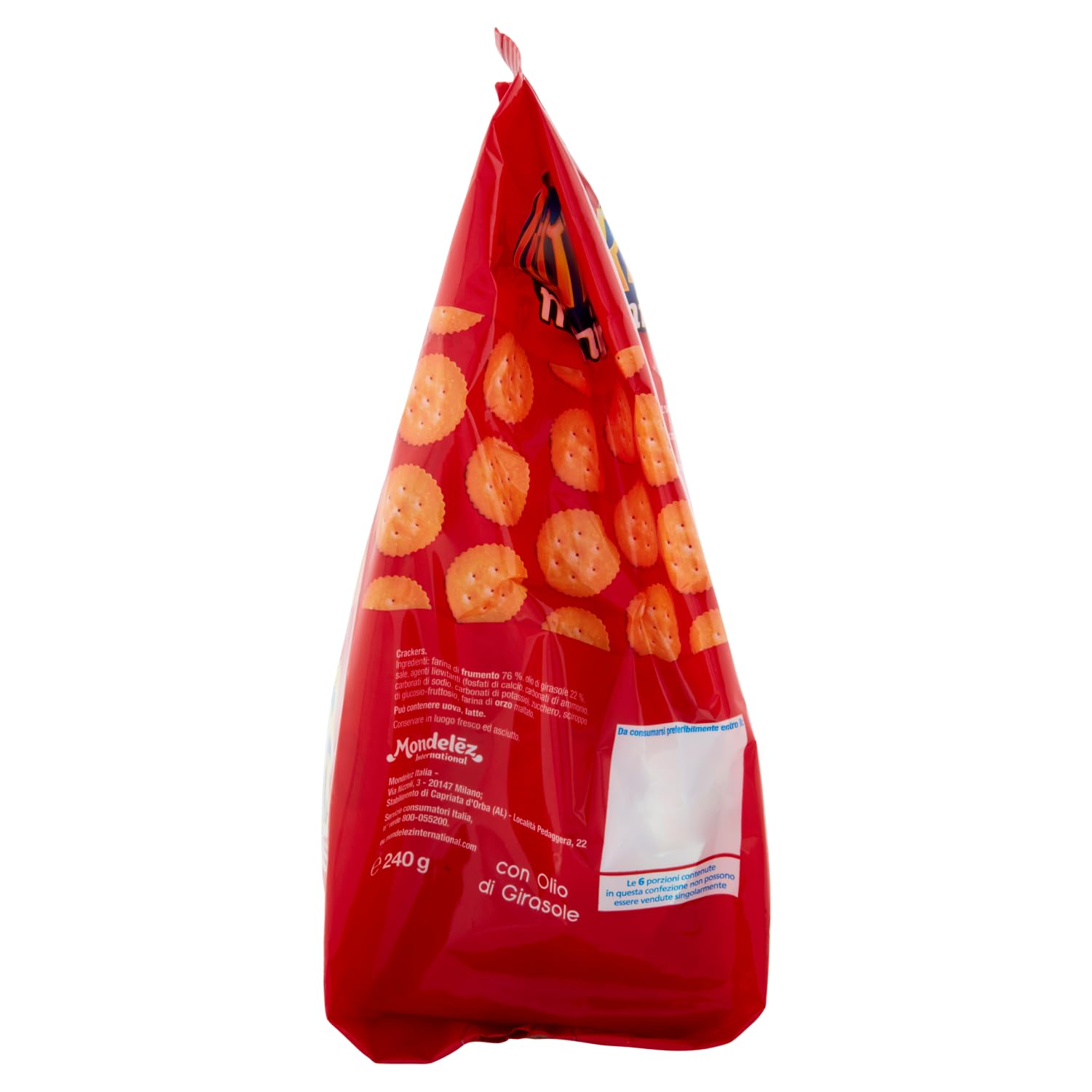 Ritz Crackers Mini Original, 100% Grano Italiano, Cotti al Forno, 240g (multipack 6 bustine da 40g) (Confezione da 4)