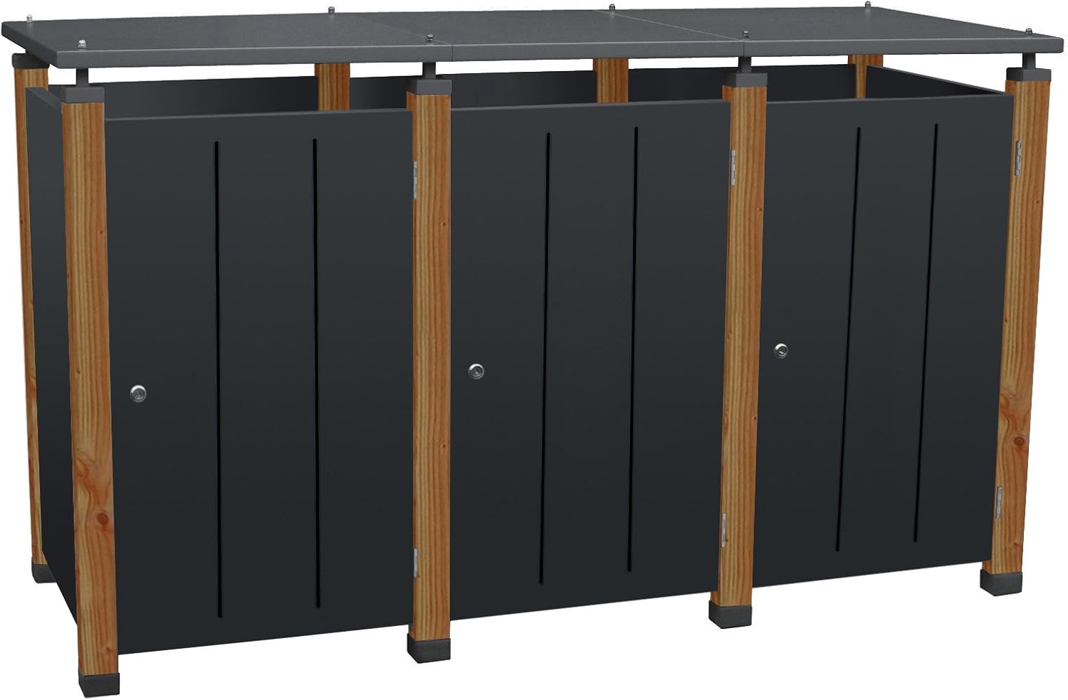 Wheelie Bin Box Model Pacco Line S2 for Three 120 Litres Bins Amazon