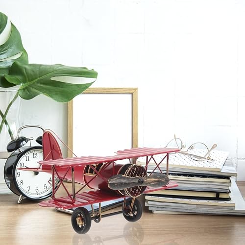 CLISPEED Modell Retro Flugzeugmodell Retro Flugzeug Kleines Miniatur Ornament Segelflugzeuge Spielzeugflugzeugflügel Vintage Modellflugzeug Metallhandwerk