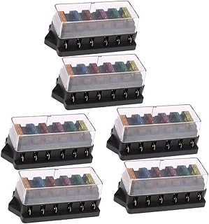 Vaguelly Fusíveis Automotivos De Fusíveis Automotivos De 6 Peças Acessórios De Fusíveis Automáticos Pedestal De Fusíveis Para Caminhões Automóveis Porta-Fusíveis Porta-Fusíveis De 6