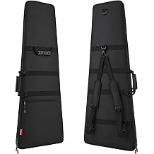 Electric Guitar Gig Bag 0.6" Thick Foam Padded Water-Resistant | Padding Adjustable Backpack Straps Soft Case Fits Flying V, Explorer, Jackson-Style and More, up to 47.5" in Length