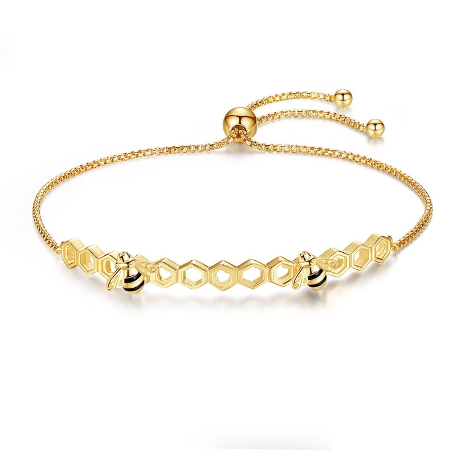 ZLINGZLING Charm Couple Bracelet 925 Sterling Silver Beads Men Bracelet Jewelry Cz Heart Luxury Honey Bee Bracelets For Women Sale