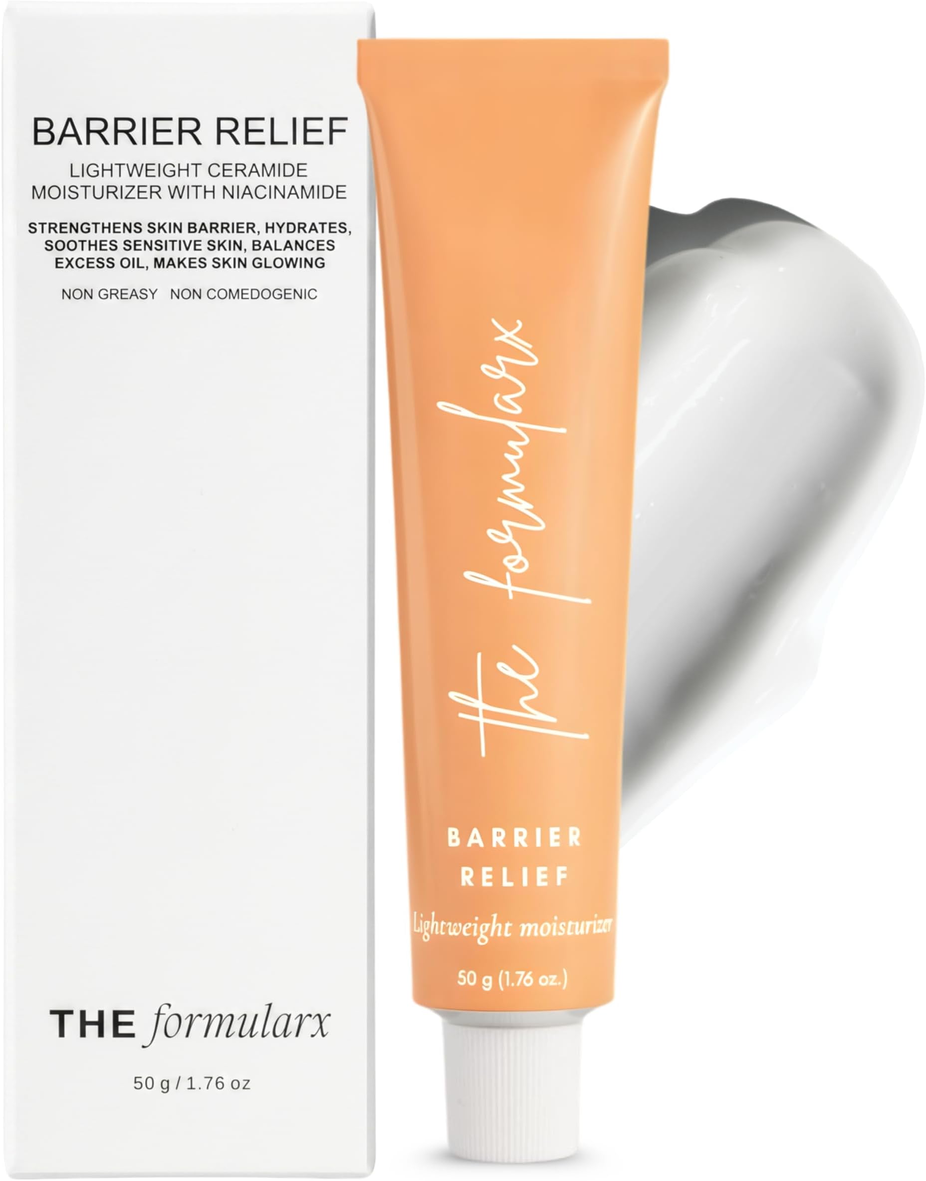 Barrier Relief Ceramide Lightweight Moisturizer With Niacinamide & Hyaluronic Acid | For Oily, Combination, Dehydrated, Acne Prone, Sensitive Skin | 50 Gram