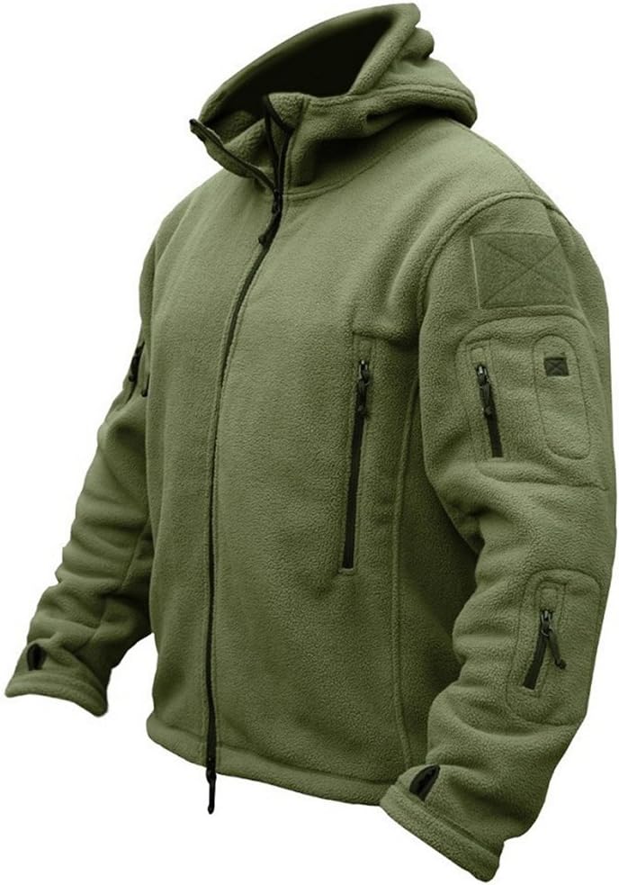 Men's Warm Military Tactical Sport Fleece Hoodie Jacket