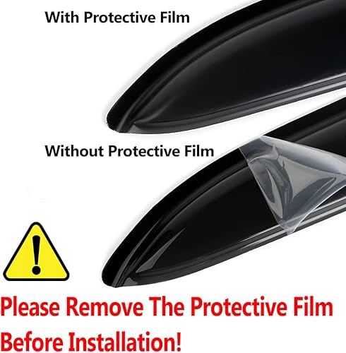 Miniatura 6 de 94627 Deflector de ventilación de viento para ventana lateral Nissan Frontier Crew Cab 2000-2004 con 4 puertas de tamaño completo, 4 piezas estilo