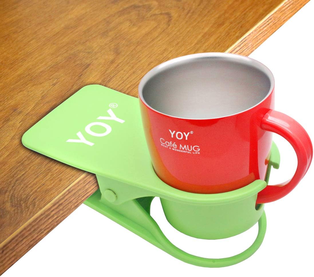 YOY Drink Cup Holder Clip Table Desk Side Water Glass