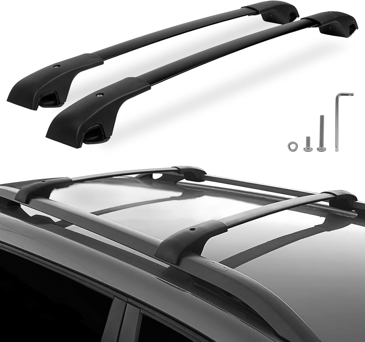 Roof Rack Cross Bars for Volkswagen Tiguan 2018-2026 and Taos 2022-2026 Accessories, Aluminum Roof Rack Crossbars Storage for Bicycle, Kayak, Cargo Box, Cargo Carrier, Skiboard