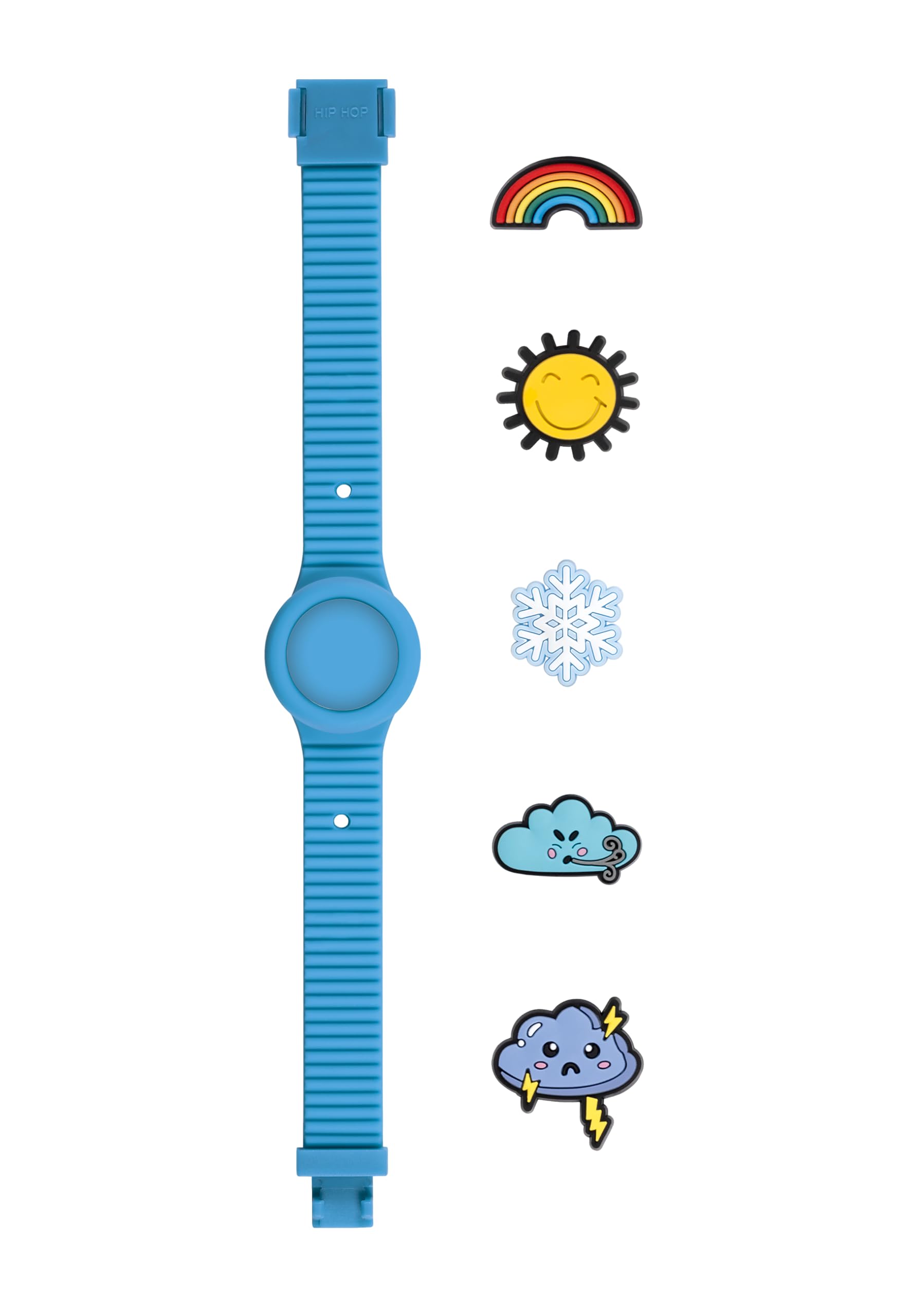 HIP HOP, Collezione PINTASTIC!, Cinturino Orologio 32 mm per Bambini, in Silicone Lavabile e Ipoallergenico, Personalizzabile con 5 Elementi Decorativi a Tema Inclusi, Idea Regalo Bambini