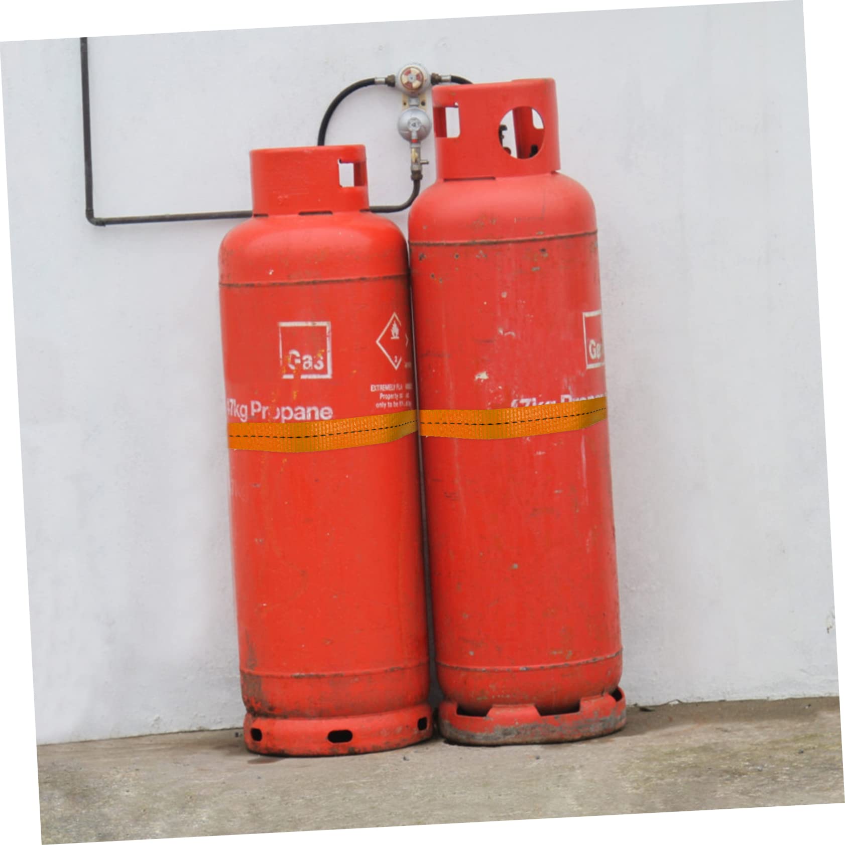 Zerodeko Supporto Per Bombola Di Propano 40l a Parete Con Cinghia Di Sicurezza, Struttura in Abs e Pp Resistente, Facile Da Installare Per Bombole Di Gas e Serbatoi Industriali