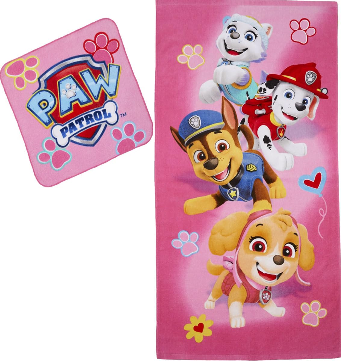 Serviette Paw Patrol en coton doux pour fille, drap de bain absorbant contre le froid après piscine