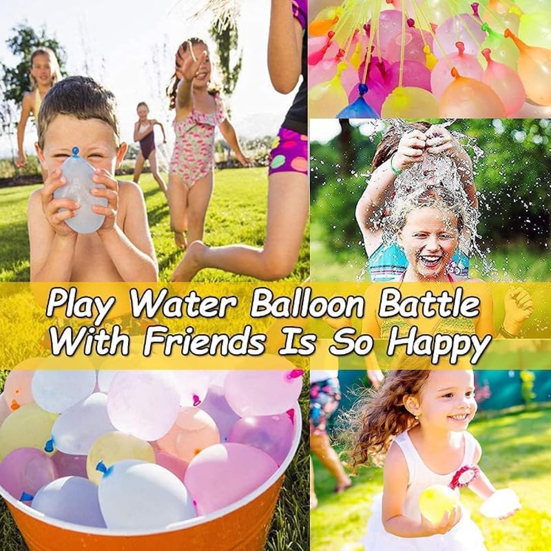 Globos De Agua Reutilizables 444 Piezas Con 4 Adaptadores De Grifo, Autosellantes Y Llenado Rápido En 30 Segundos Para Fiestas De Verano Y Piscina