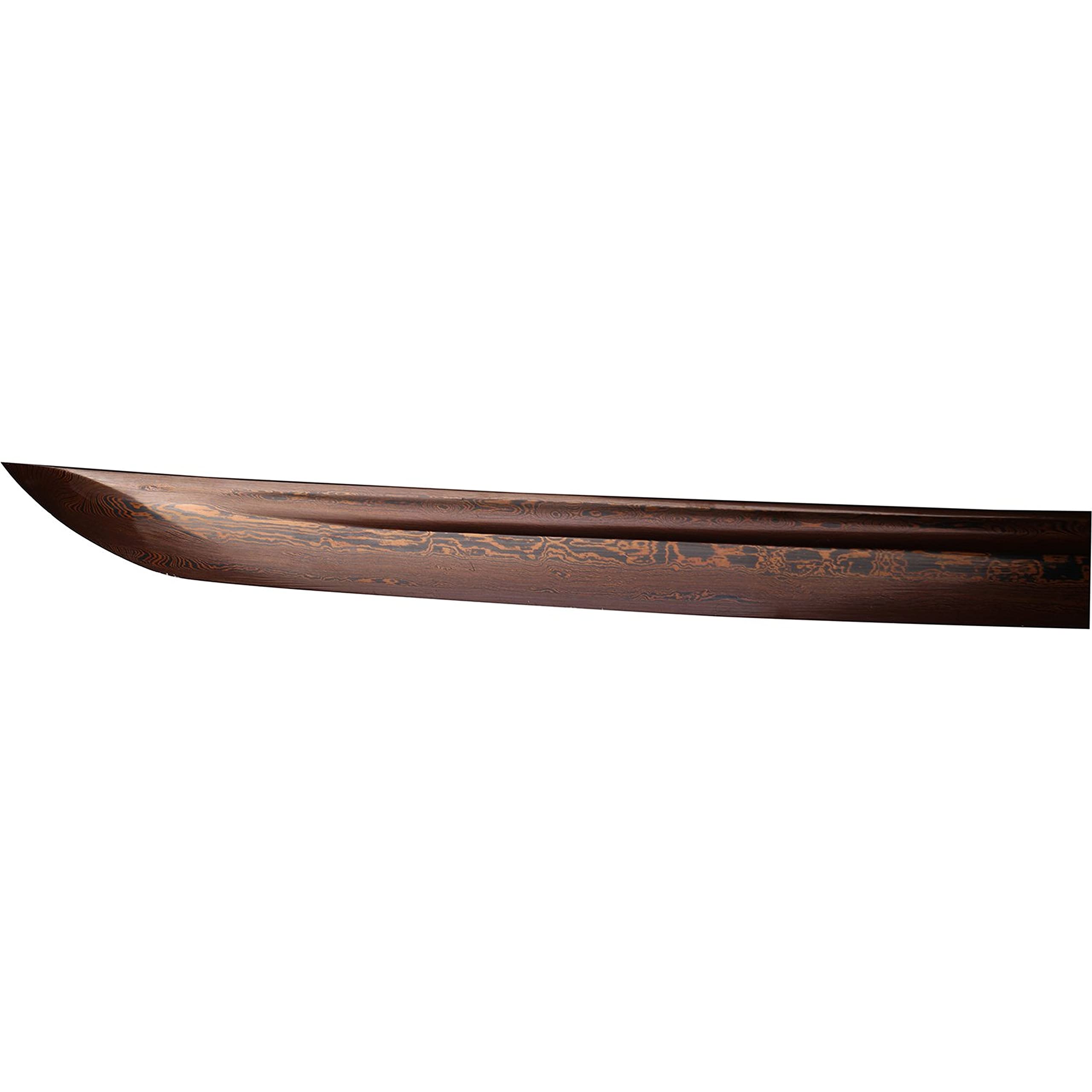 Katana Rot Damast Stahl 1045 Ten Ryu Schwert scharf echt zum Training Metall Samurai 100% handgefertigt Nur für Erwachsene - 18 Jahre erforderlich TR-026