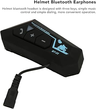 ASHATA BT22 Motorcycle Helmet Headset, Outdoor Automatic Call Answering Motorcycle Sports Headset, Supports Intercom Connection Helmet Bluetooth Headphones