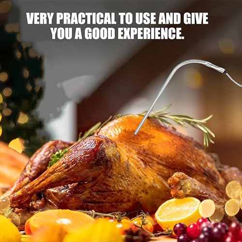 Miniatura 3 de Digital Color Touchscreen Kitchen BBQ Thermometer with Timer Probe Fahrenheit Celsius Display Accurate Food Temperature for Home Cooking and Grilling