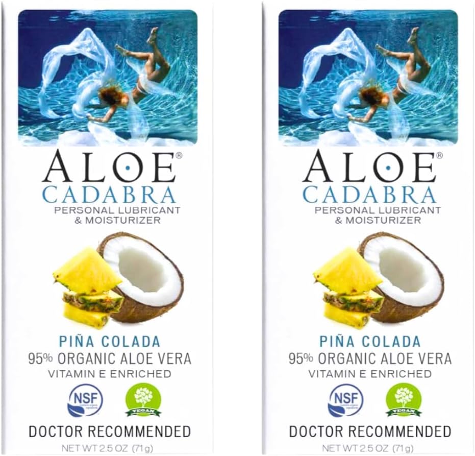 Aloe Cadabra Organic Lube Pina Colada 2.5 oz ( 2 Pack ) by multiple
