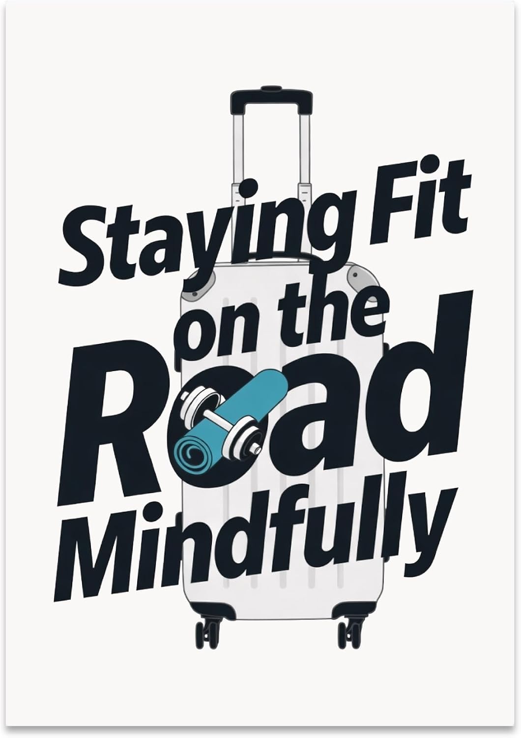 Mindful Fitness Poster, Home Office, Large, 13x19 Inches, 0.3 Pounds, Landscape, Rectangular, Birthday, Home, Unframed
