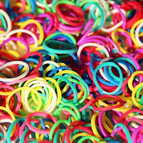 Latex-Free Rubber Band Bracelet Loom Refill Pack (MixedColor-1200 + 75 S-Clips)